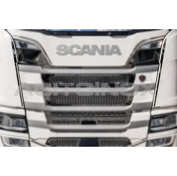 Tuning Tenké nerezové lišty vedle masky, Scania NTG R