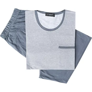 Pánské pyžamo n-feel Pánské bavlněné pyžamo krátký rukáv - AH346.O Barva: Šedá, Velikost: 3XL