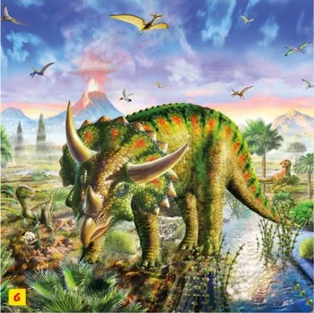 Dino Puzzle s figurkou dinosaura: Triceratops 60 dílků 115852