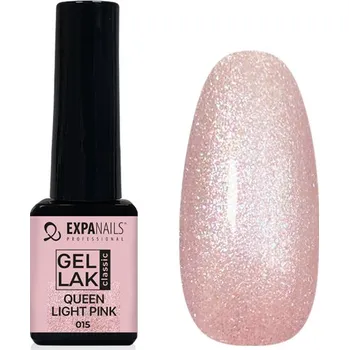Lak na nehty UV/LED Gel lak - Queen Light Pink třpyt - 5 ml