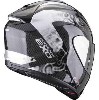 Motodoplněk Moto přilba SCORPION EXO-1400 EVO CARBON AIR ARANEA černo/bílá XXL