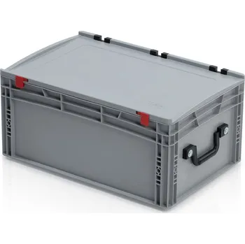 Přepravka na jídlo Přepravka EURO s víkem 60x40x28,5 - 1 madlo na krátké straně