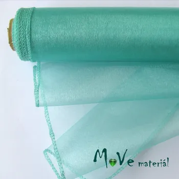 Organza světle brčálová š. 35 cm/ 1m