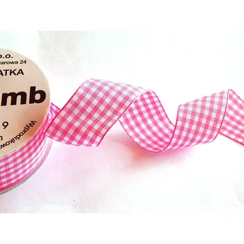 Stuha Stuha saténová károvaná, WK5039, šíře 38 mm / 1 metr