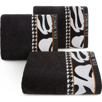 Ručník BAVLNĚNÝ RUČNÍK EVA MINGE6 70X140 CM ČERNÁ