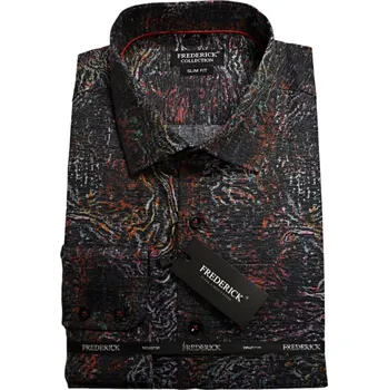 Pánská košile Pánská košile s dlouhým rukávem - střih SLIM - prodloužená délka rukávu 188/194 cm - vzor F766 - 42