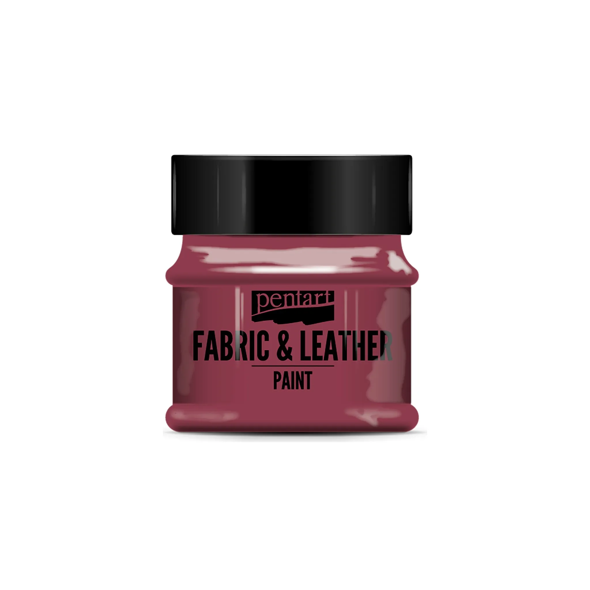 Fotografie 1 - Speciální výtvarná barva Pentart Barva na kůži a textil 50 ml bordó