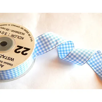 Stuha Stuha saténová károvaná, WK5099, šíře 38 mm / 1 metr