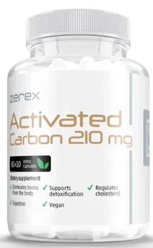 Přírodní produkt Zerex Activated Carbon 210 mg 90 cps.