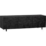 WOOOD Černý dřevěný TV stolek Country 160 x 45 cm