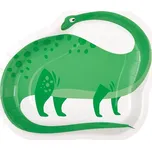 Unique Talíře papírové Zelený dinosaurus 21 cm 8 ks