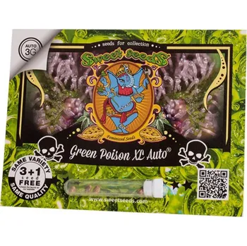 Semeno Green Poison XL AUTO® Auto – samonakvétací semena | Sweet Seeds Feminized (Ks): 3 + 1 Zdarma