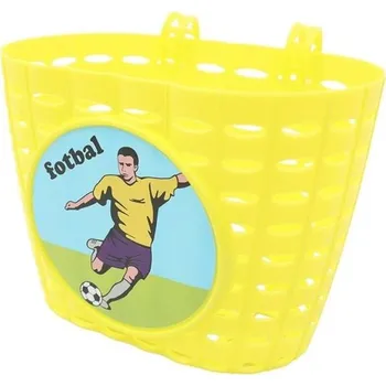 košík na kolo OEM koš přední dětský FOTBAL (žlutá)
