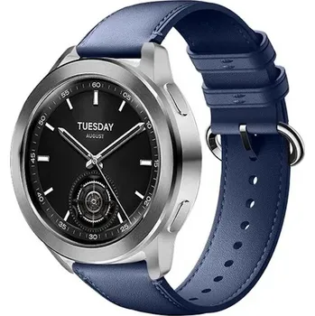 Originální Kožený Pásek Na Xiaomi Watch S3 / S4 Barva: Modrá