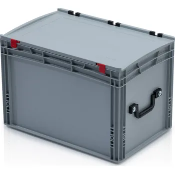 Přepravka na jídlo Přepravka EURO s víkem 60x40x41,5 - 1 madlo na krátké straně