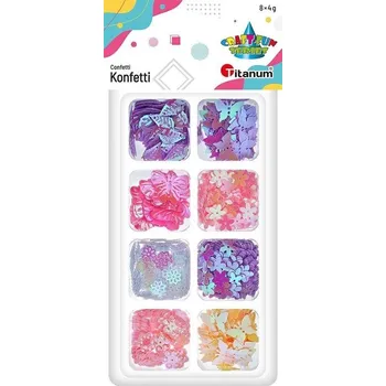 Set školních potřeb Konfetti Craft-Fun zestaw 6 wzorów 8x4g