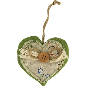 Velikonoční dekorace Srdce textilní X1431