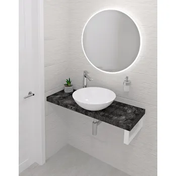 Sapho AVICE deska pod umyvadlo 100x36cm, tl.5cm, štípaný kámen