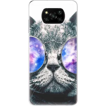 Pouzdro na mobilní telefon Silikonové pouzdro iSaprio - Xiaomi Poco X3 Pro / Xiaomi Poco X3 NFC - Galaxy Cat (Odolný silikonový kryt, obal, pouzdro iSaprio - Xiaomi Poco X3 Pro / Xiaomi Poco X3 NFC - Galaxy Cat - skvělá ochrana a pružnost, stylový UV potisk, lehkost, tiskne se v)