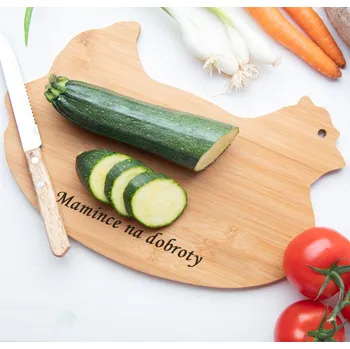 Kuchyňské prkénko Bambusové prkénko Slepice