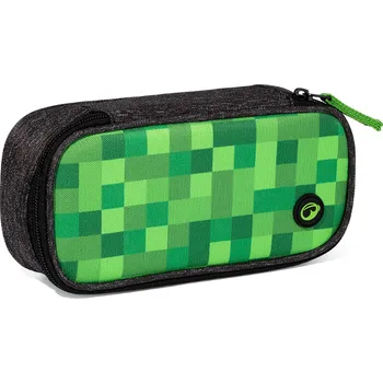 Dětské zboží Bagmaster studentský penál Porto 23 B zelený kostičky case Porto 23 B