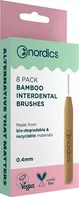 Nordics Bambusové mezizubní kartáčky 0,4 mm 8 ks hnědé