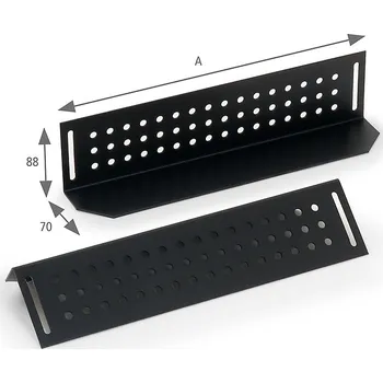 modulární přístroj a rozvaděč Triton Nosné ližiny pro rack hl.700mm (L=480mm)-pár černé RAB-NL-X05-X1