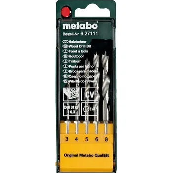 Vrták Kazeta vrtáků na dřevo, 5dílná E 6,3 [627111000]