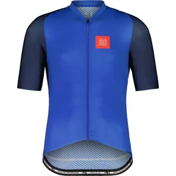 cyklistický dres Pánský cyklistický dres Maloja CIBRAM. 1/2 BREEZE - modrá M