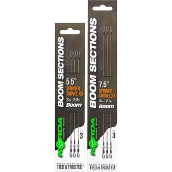 Korda Návazce Booms Spinner Swivel XX 35 lb 3 ks Velikost: 5,5 inch