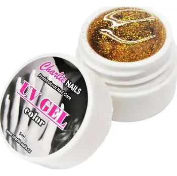 Charlie UV/LED gel 5ml - zlatý glitter č.408