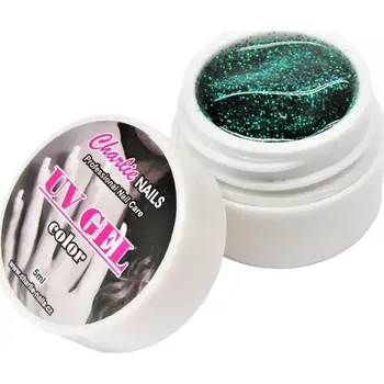 Charlie UV/LED gel 5ml - aqua glitter č.414