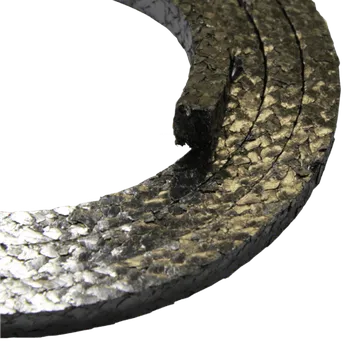 Těsnění motoru ICP 925 8x8 mm HENNLICH Pletená ucpávková šňůra s expand. grafit. páskem, nízký obsah chloridů, ošetřená inhibitory koroze