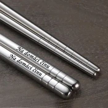 Příbor AE Čínské hůlky z nerezové oceli 1 pár stříbrné