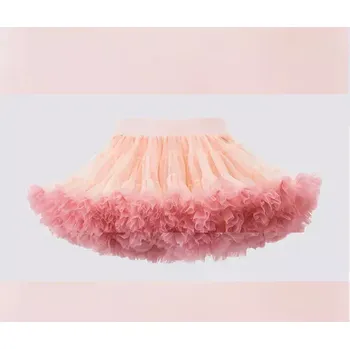 Dívčí sukně Dětská sukně TUTU PETTI extra velký objem Broskev duo