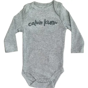 Calvin Klein šedé bodýčko s dlouhým rukávem 12 m