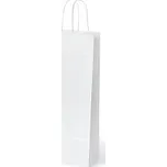 Papírová taška na víno bílá, 14x8x39cm