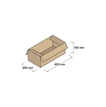 Úložný box Kartonové krabice 3VVL 400x200x150mm, 25 ks