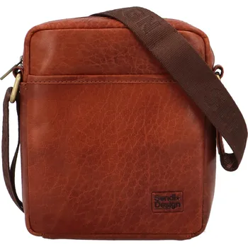 Pánská kožená crossbody taška koňaková - SendiDesign McRion koňak