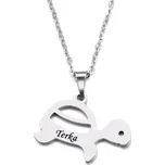 Ocelový přívěsek s řetízkem Želvička