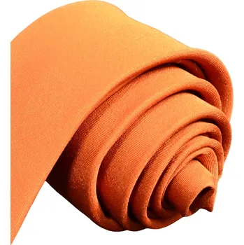 Pánská kravata K1 - vzor 39 - CIHLOVÁ - MATNÁ