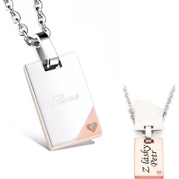 Přívěsek Přívěsek s řetízkem a zirkonem Love dámský