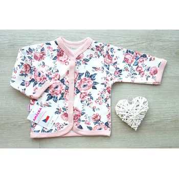 Kojenecká bunda AMÁLKA Bavlněný kojenecký kabátek, květy Velikost: 56