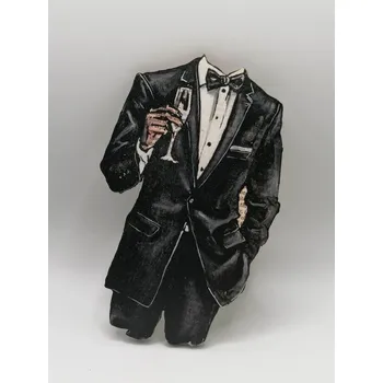 Party dekorace Loranc Magnetka na dort - Muž ve fraku ELEGÁN