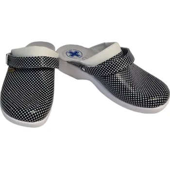 Dámská zdravotní obuv Mediline dámské pantofle 615/C - puntíkovaná černá Rozměr: 42