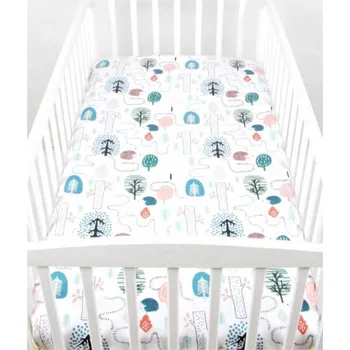 Prostěradlo Prostěradlo bavlněné s gumkou 120/60 cm - lesík