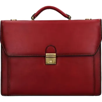 Dámská aktovka Dámská kožená aktovka Katana Delaile - tmavě červená