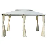 vidaXL Altán se závěsy 4 x 3 x 2,7 m