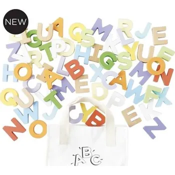 Dřevěná hračka Le Toy Van Petilou Písmena v plátěné tašce