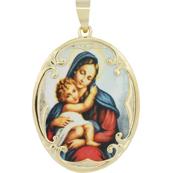 Přívěsek Leru Zlatá madonka smalt 01